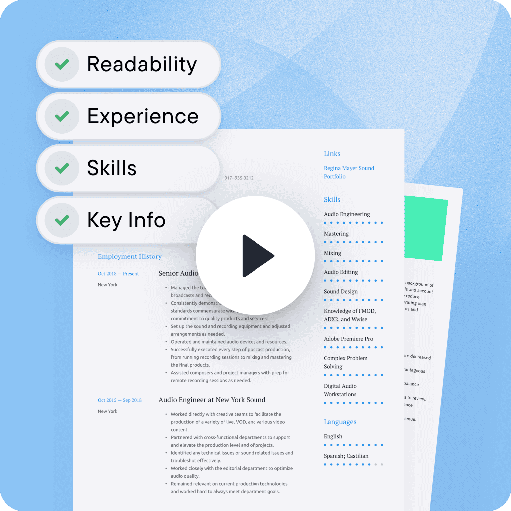 Resume builder section video thumbnail