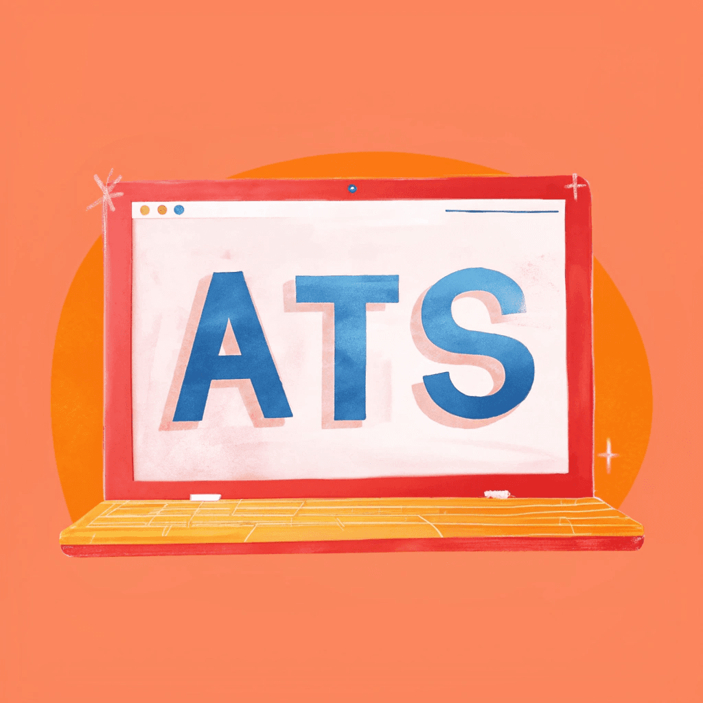 the letters ATS on a laptop screen 